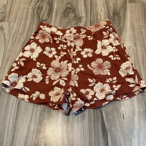 Abercrombie high waisted floral shorts